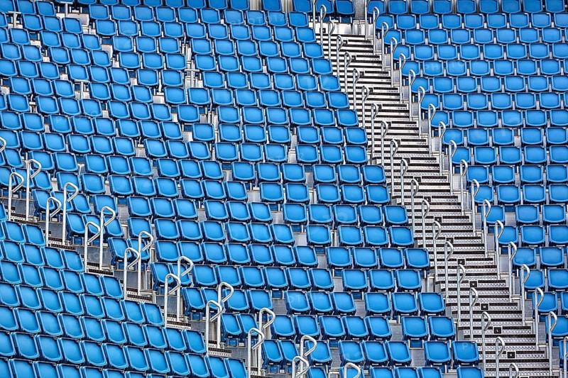 Empty grandstand
