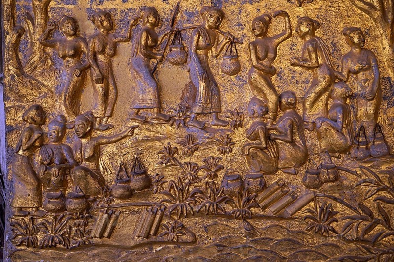 Gilded relief