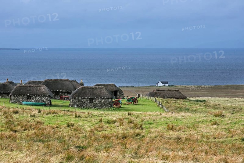 Thatched cottages at Skye Museum o