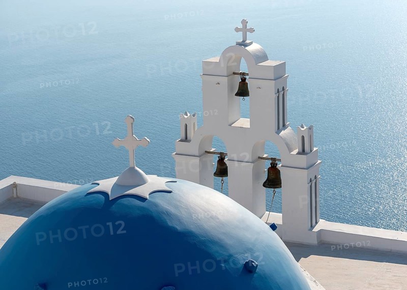 Blue dome and bell tower