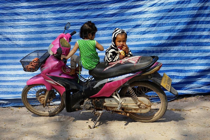Children on moped