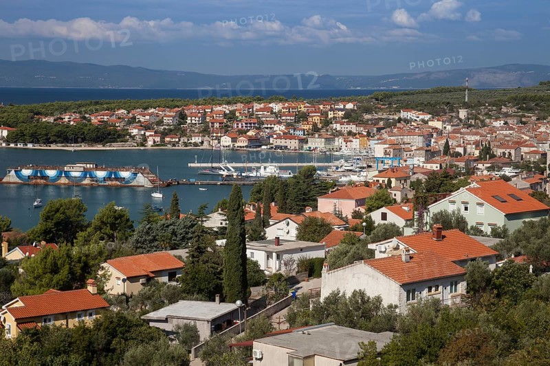 View of the port town of Cres