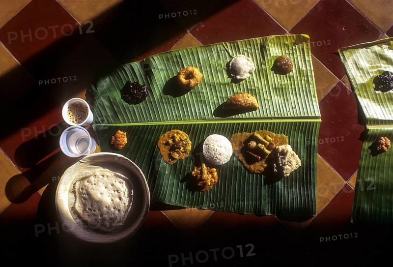 A banana leaf