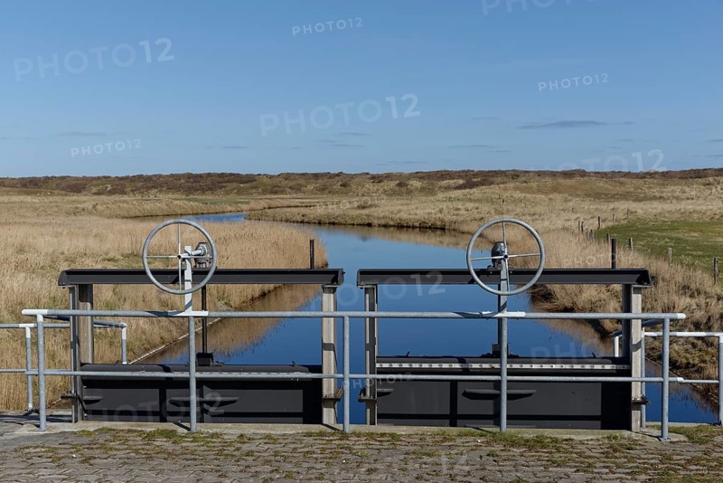 Lock gate on canal
