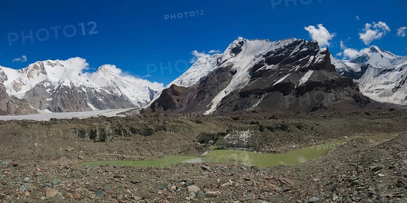 Engilchek Glacier and Khan Tengri Mountain