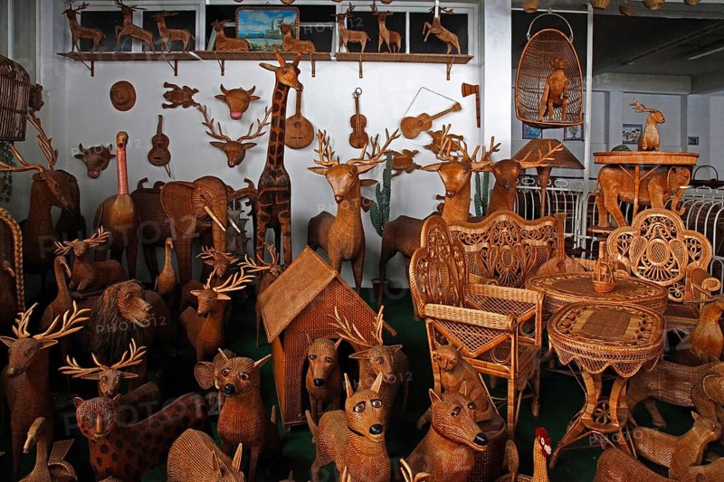 Artistic products of a basketry