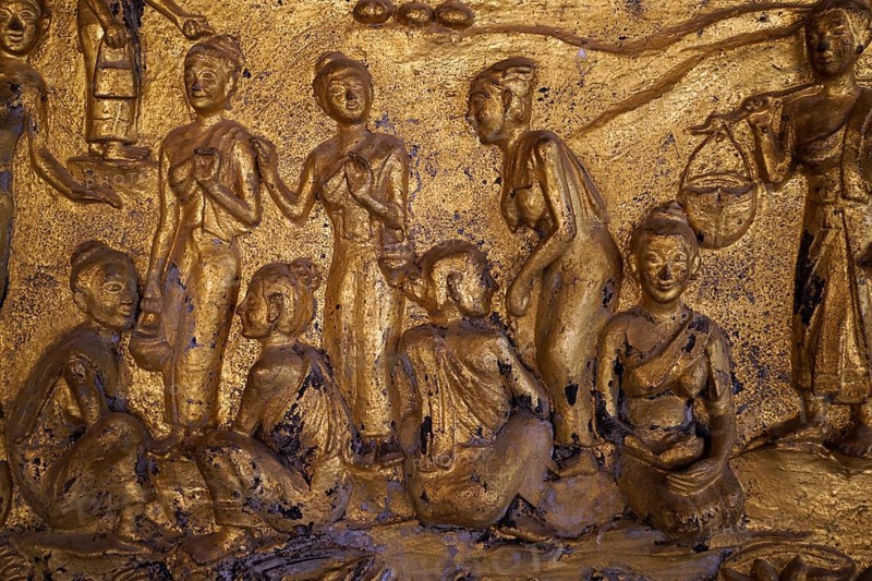Gilded relief