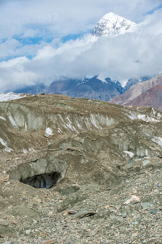 Engilchek Glacier and Khan Tengri Mountain