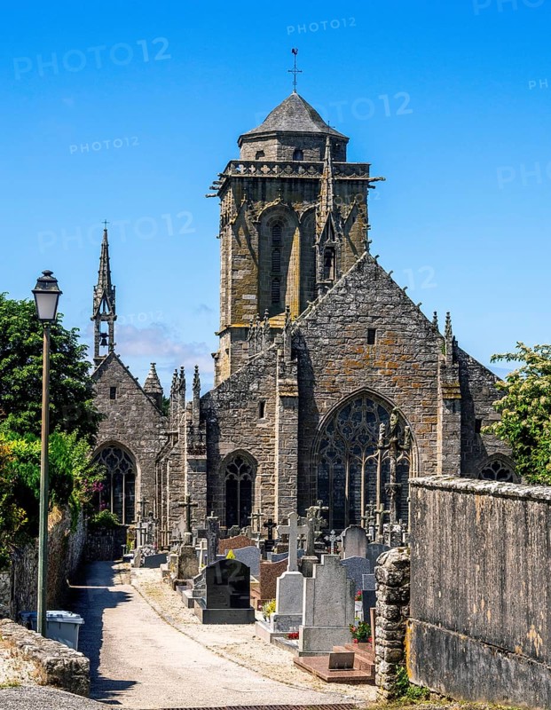 Locronan labelled Les Plus Beaux Villages de France. Saint Ronan church