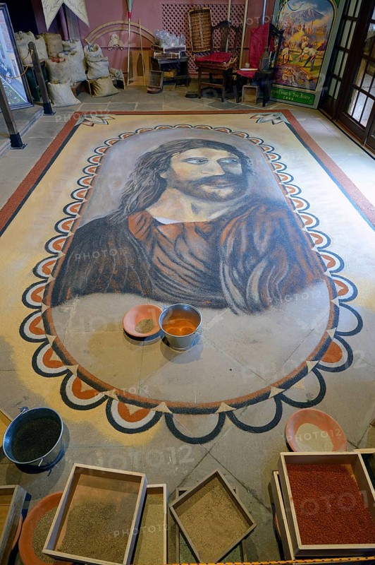 Coloured sand painting