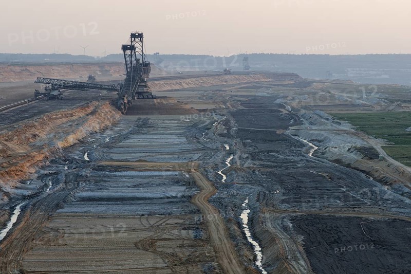 Brown coal diggers in the opencast mining Hambach