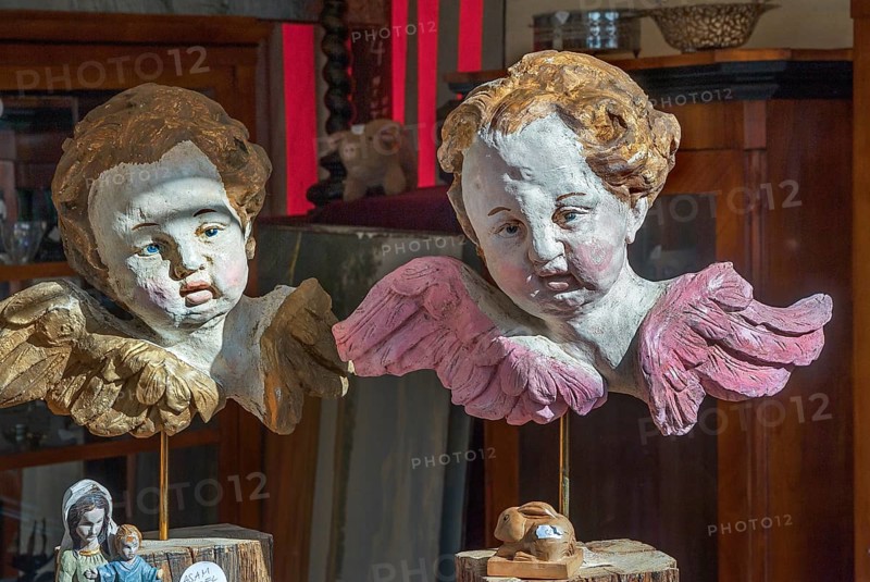 Asam angel and figure of the Virgin Mary