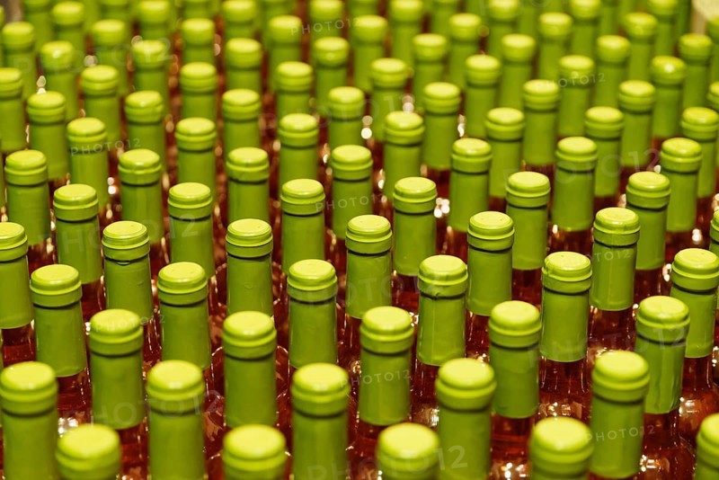 Fresh bottled white wine