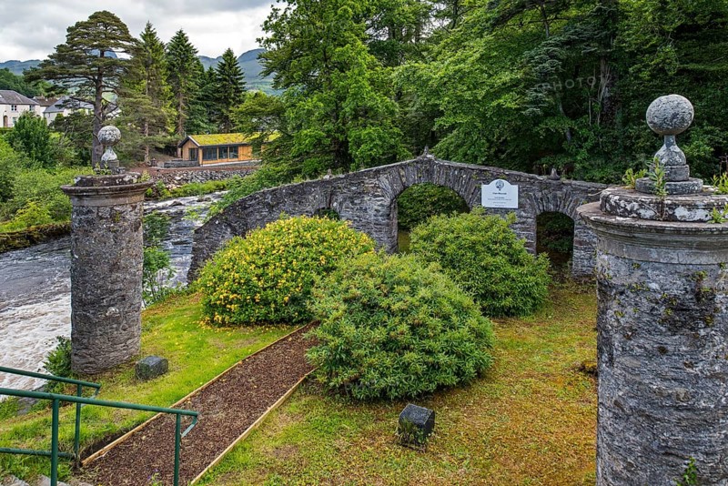 Innis Bhuidhe Island and the Clan MacNab Burial Ground in the River Dochart at Killin