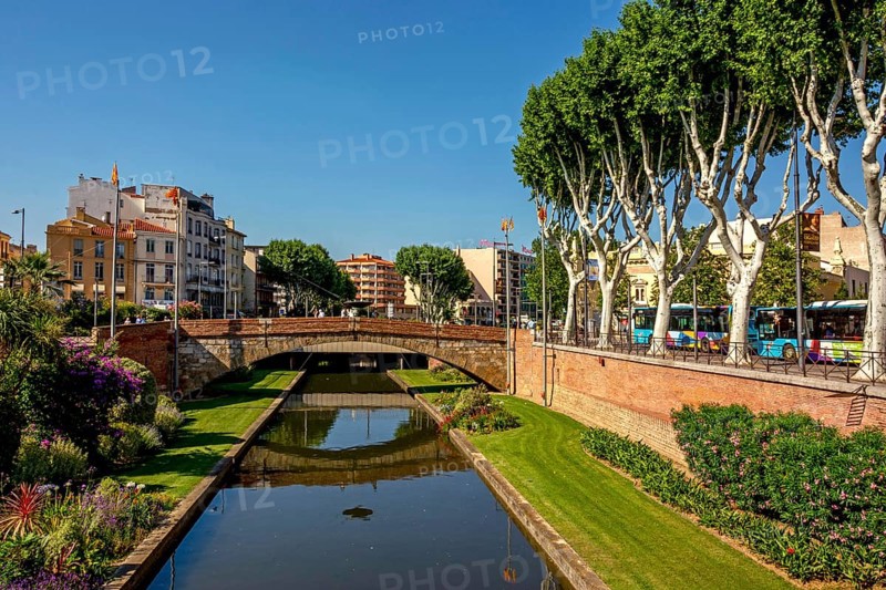 View of the canal of Perpignan