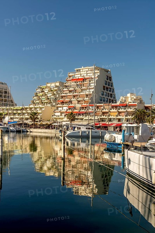 The marina of the seaside resort of La Grande Motte