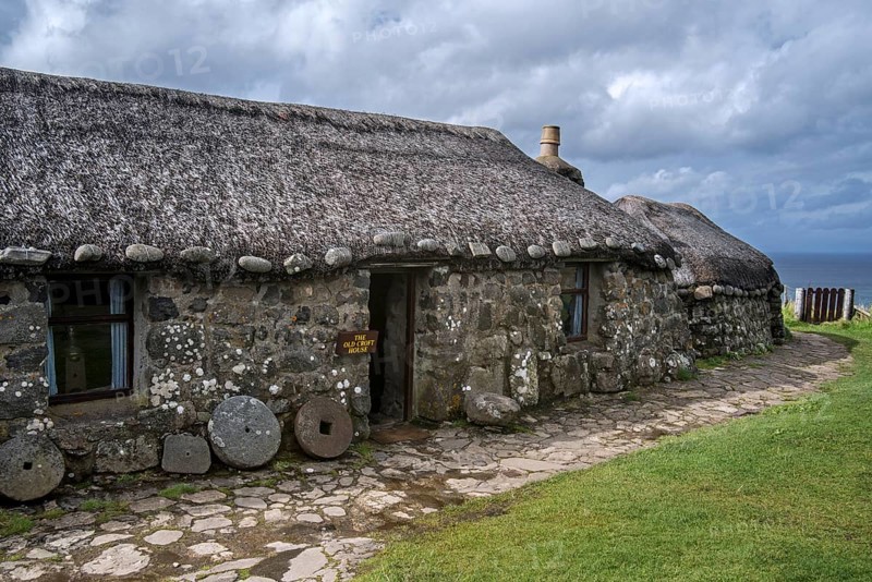 Thatched cottages at Skye Museum o
