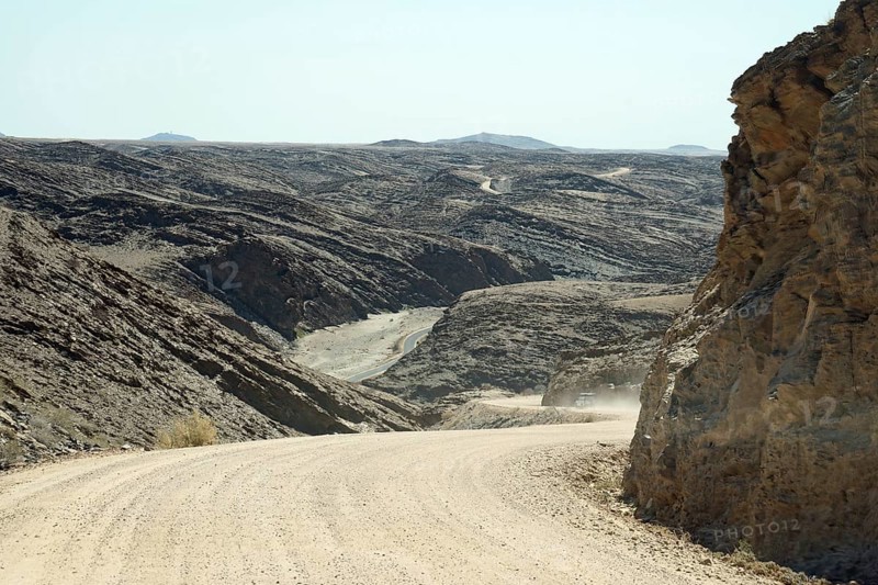 Road C14 and landscape at Kuiseb Pass