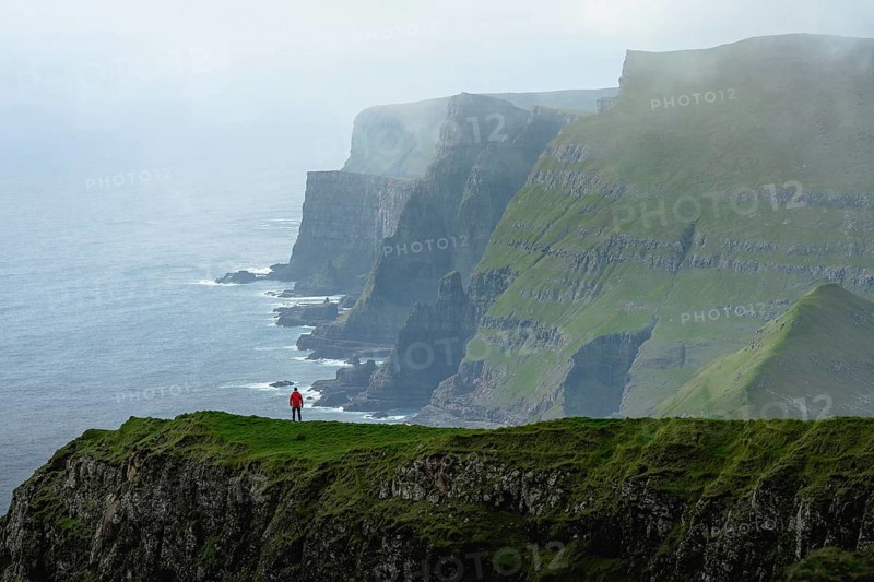 A person standing in the distance off the Beinisforo coast
