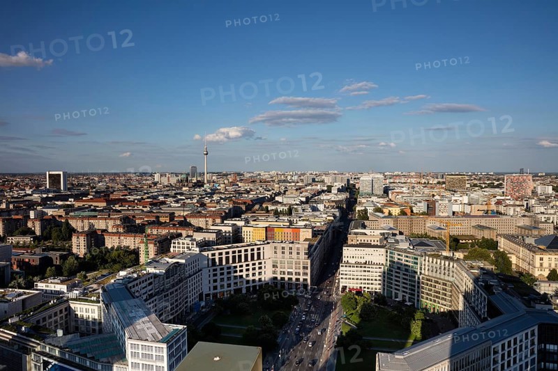 View in east direction from Kollhoff Tower
