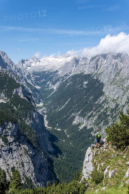 Hiker looking into the distance
