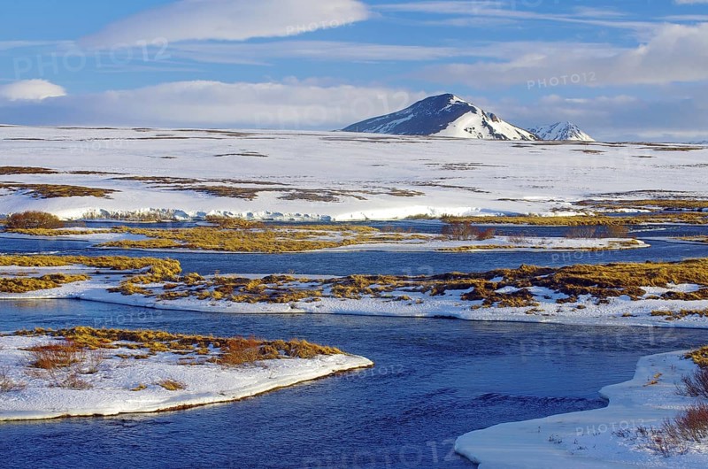 Winding natural river