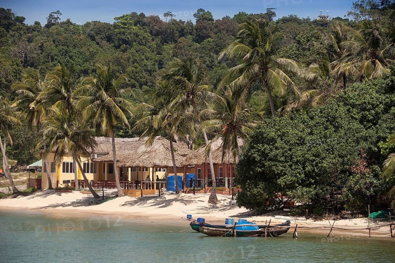 Small resort complex on the beach