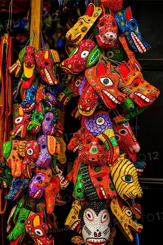 Various painted masks