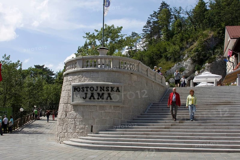 Entrance to the stalactite cave Postojnska jama