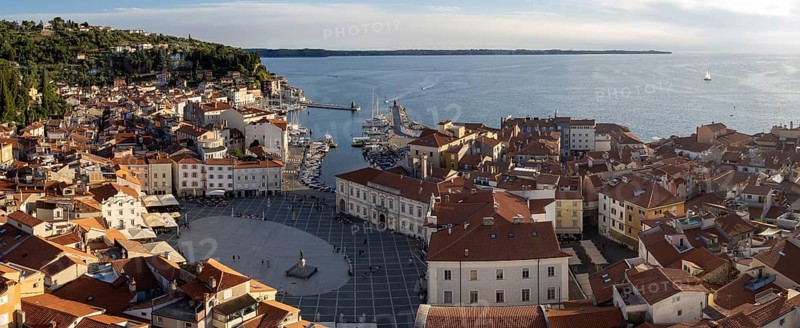 View from the tower of St. George's Cathedral over the harbour