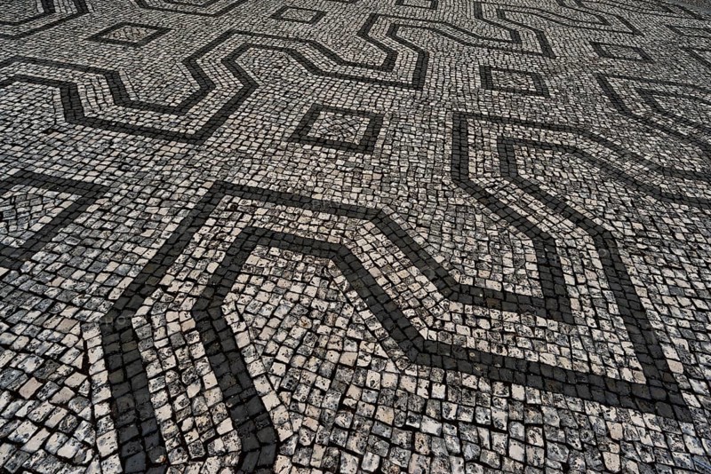 Mosaic in paving stones