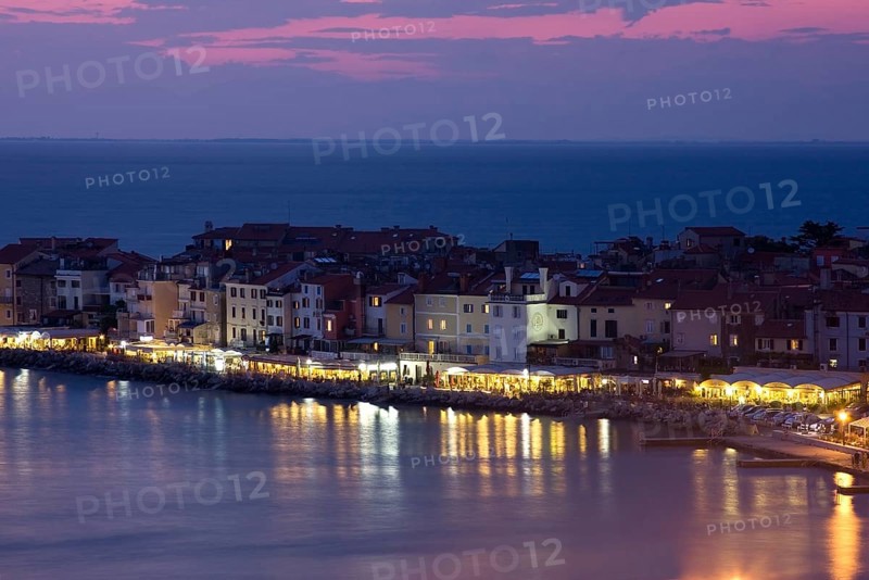 View of Piran at night
