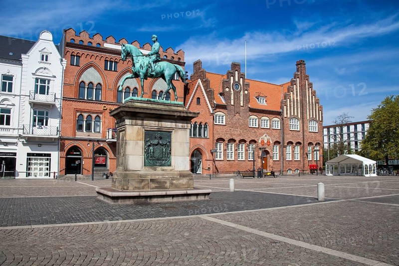 Old Town with Market Square of Esbjerg