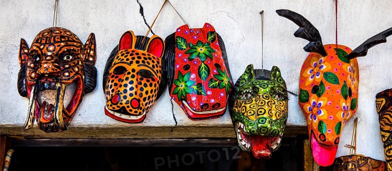 Various painted masks
