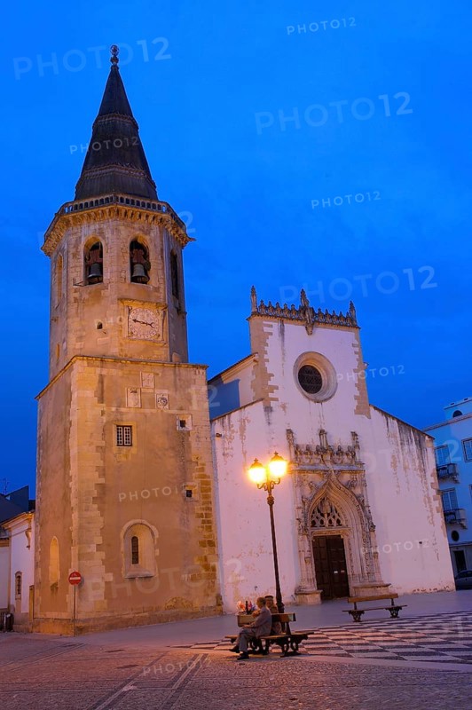 S. Joao Baptista Church at dusk in praca da Reublica