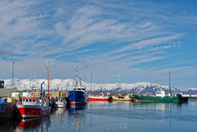 Fishing trawler in the harbour of Husavik