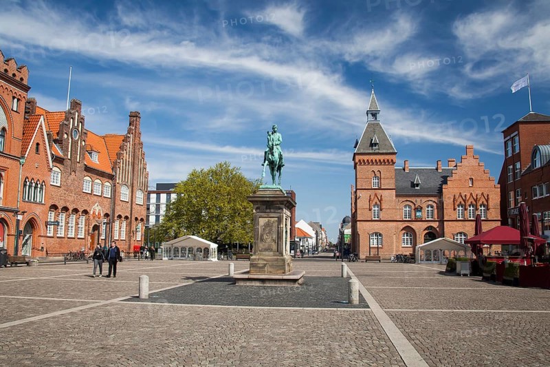 Old Town with Market Square of Esbjerg