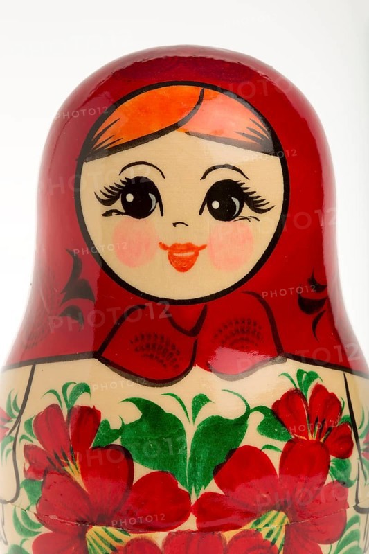 Matryoshkas in isolated white background