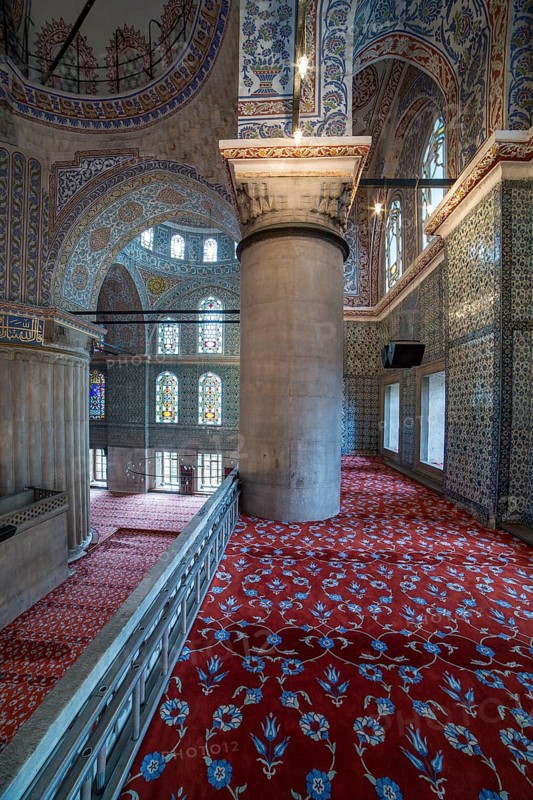 Interior view of the blue mosque