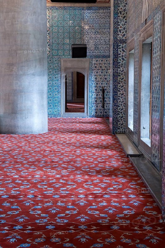 Interior view of the blue mosque