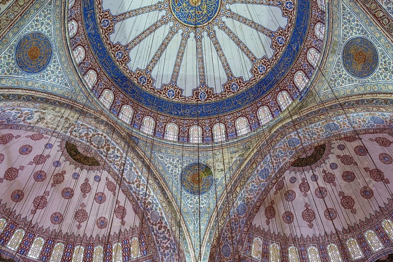 Interior view of the blue mosque
