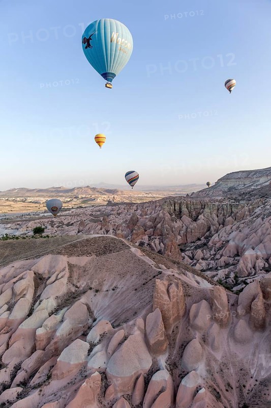 Hot Air Balloon Flying over Cappadocia