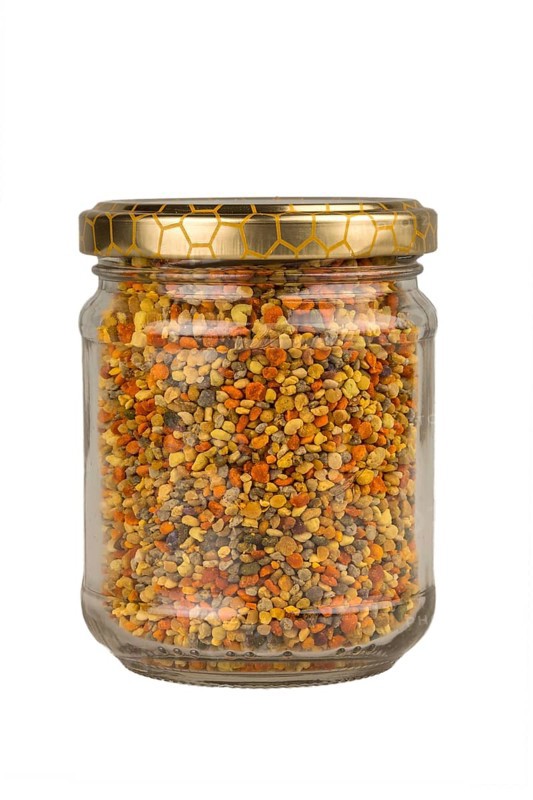 A jar of fresh bee pollen