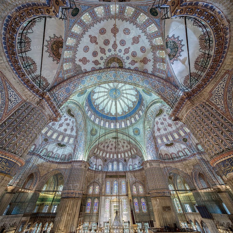 Interior view of the blue mosque