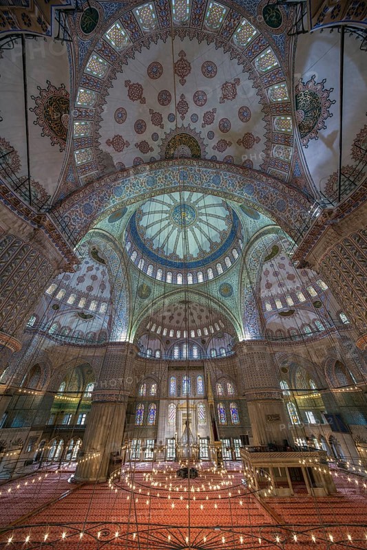 Interior view of the blue mosque