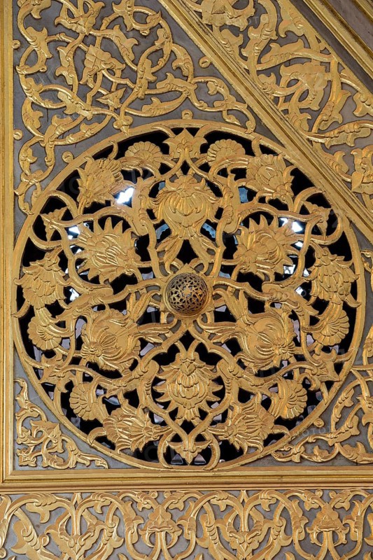 Decoration of the minbar in the blue mosque