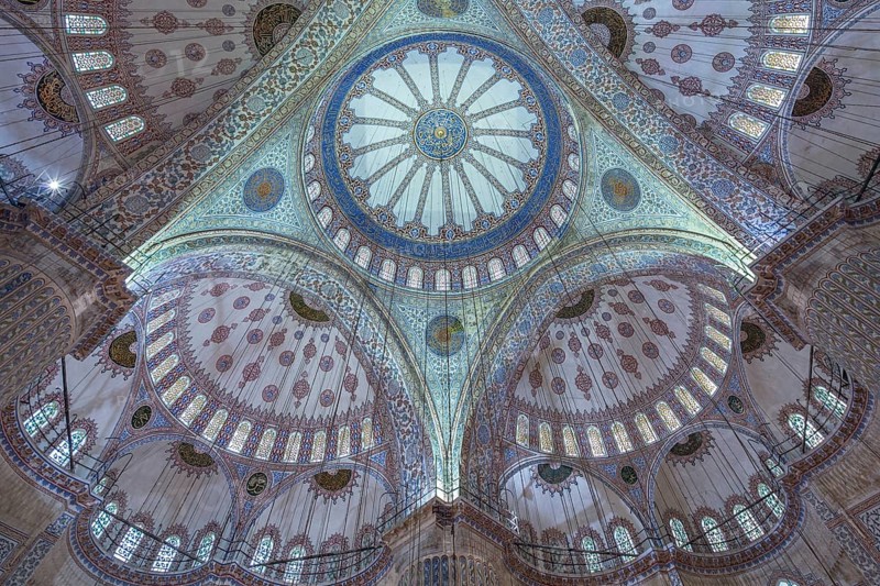 Interior view of the blue mosque