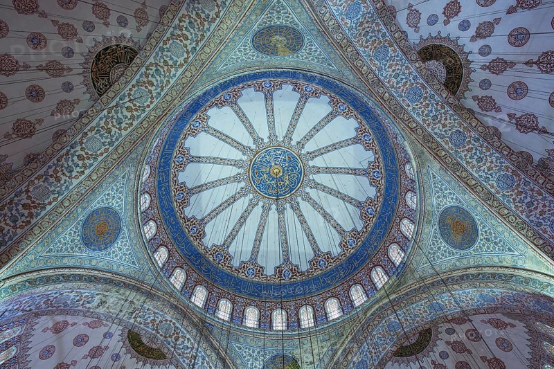 Interior view of the blue mosque