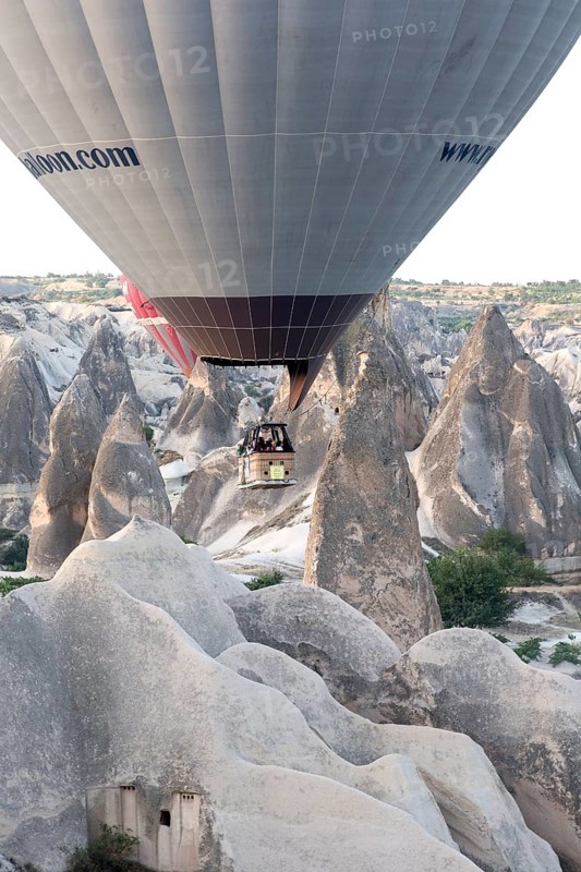 Hot Air Balloon Flying over Cappadocia