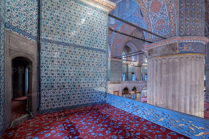 Interior view of the blue mosque